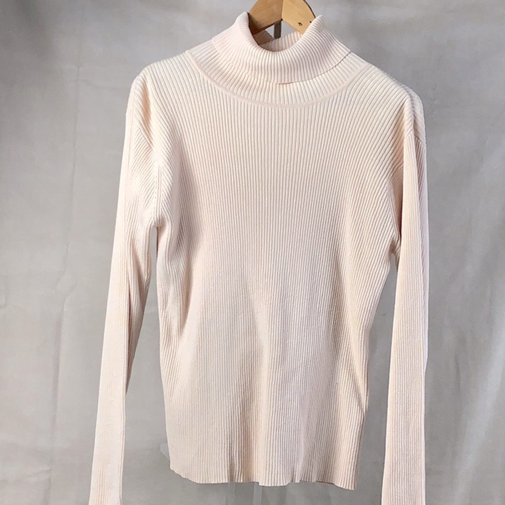 🔥🔥Shaver Lake Casuals Vtg Ribbed Turtleneck Sweater Long Sleeve Sz  L (0017)